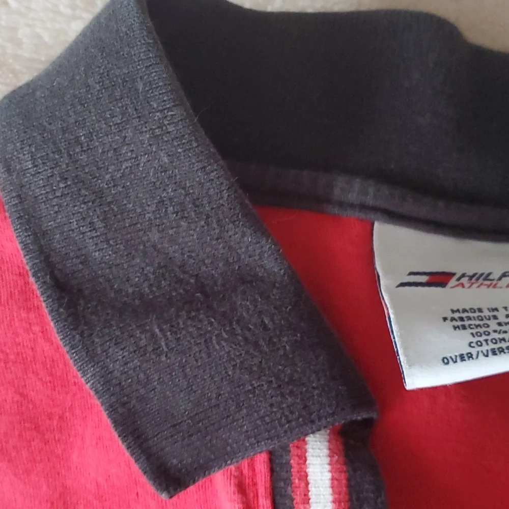 Vintage 90s Tommy Hilfiger Athletics Polo Shirt - Rare Find - Picture 8 of 10